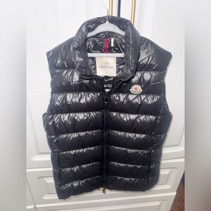 Moncler Shiny Black Puffer Vest